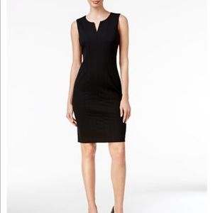 Calvin Klein Split Neck Black Dress